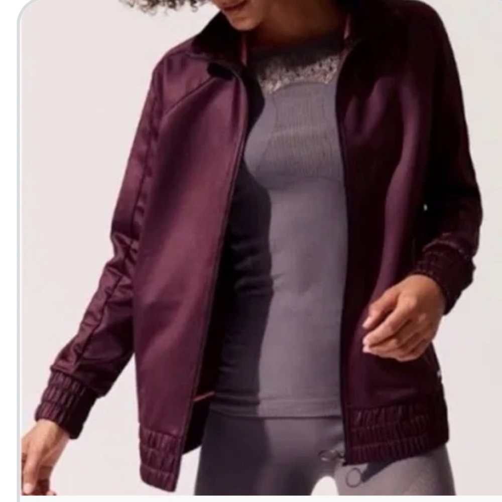 $198 Sweaty Betty Burgundy track jacket full zip - Medium